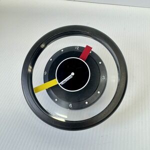 Remington Tochigi Tokei Desk Clock Vtg Black Modern Abstract Postmodern Japan